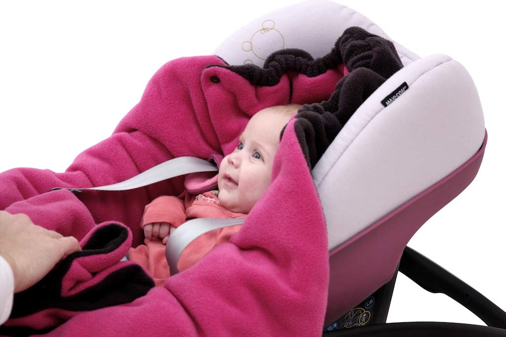 BYBOOM Baby Einschlagdecke für Babyschale, Universal Winter Decke/Kuscheldecke/Fußsack für Kindersitz, Kinderwagen oder Buggy, flauschig, kuschelig-warm, gemütlich und sehr weich