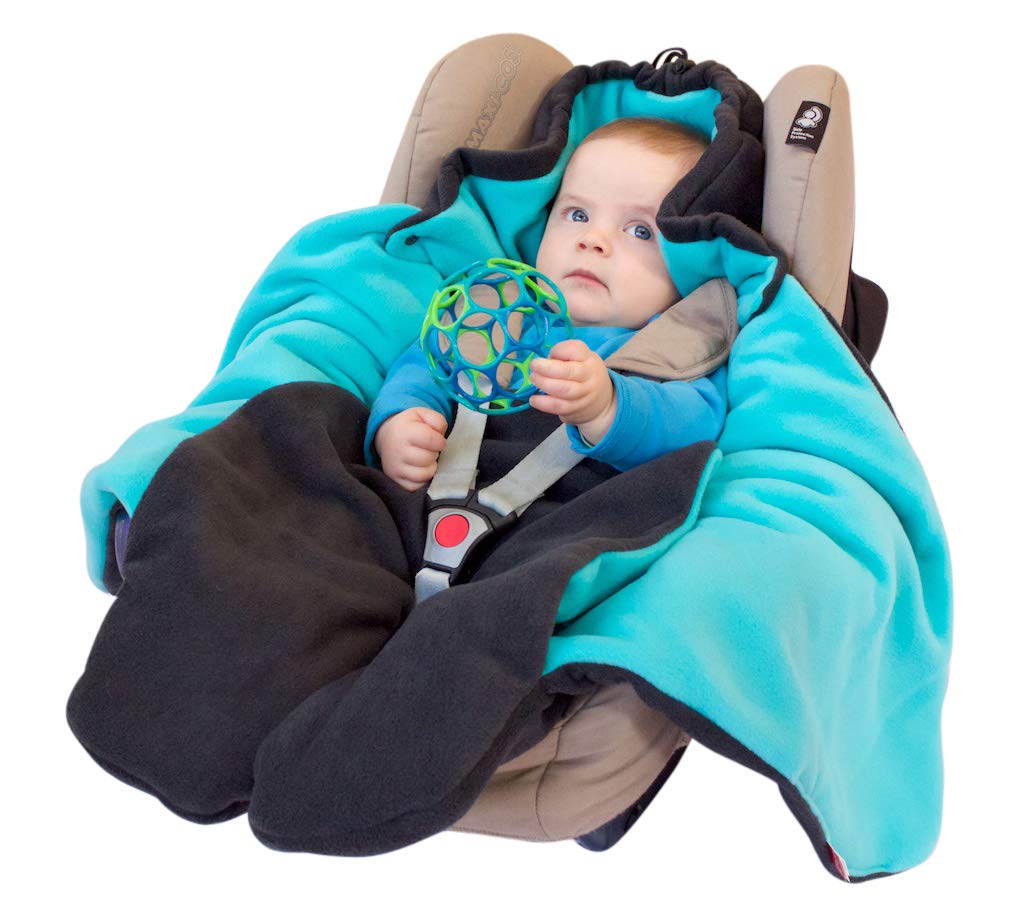 BYBOOM Baby Einschlagdecke für Babyschale, Universal Winter Decke/Kuscheldecke/Fußsack für Kindersitz, Kinderwagen oder Buggy, flauschig, kuschelig-warm, gemütlich und sehr weich