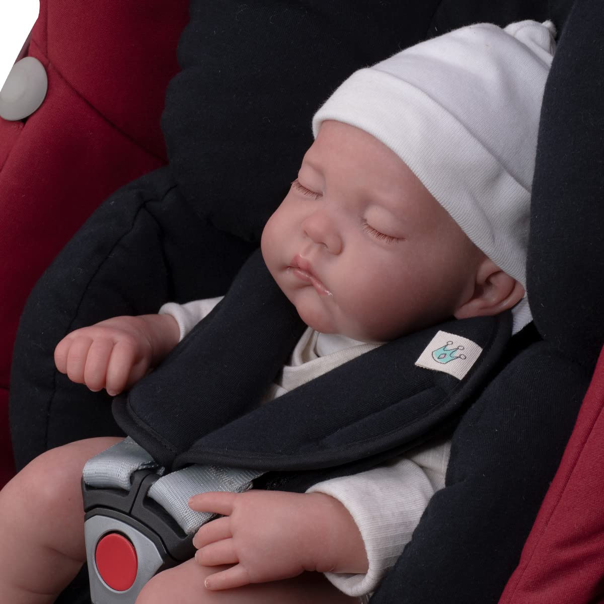 JYOKO KIDS Gurtpolster Universal für Babyschale Größe 0, Buggy, Autositz (Größe 0, Black Series)