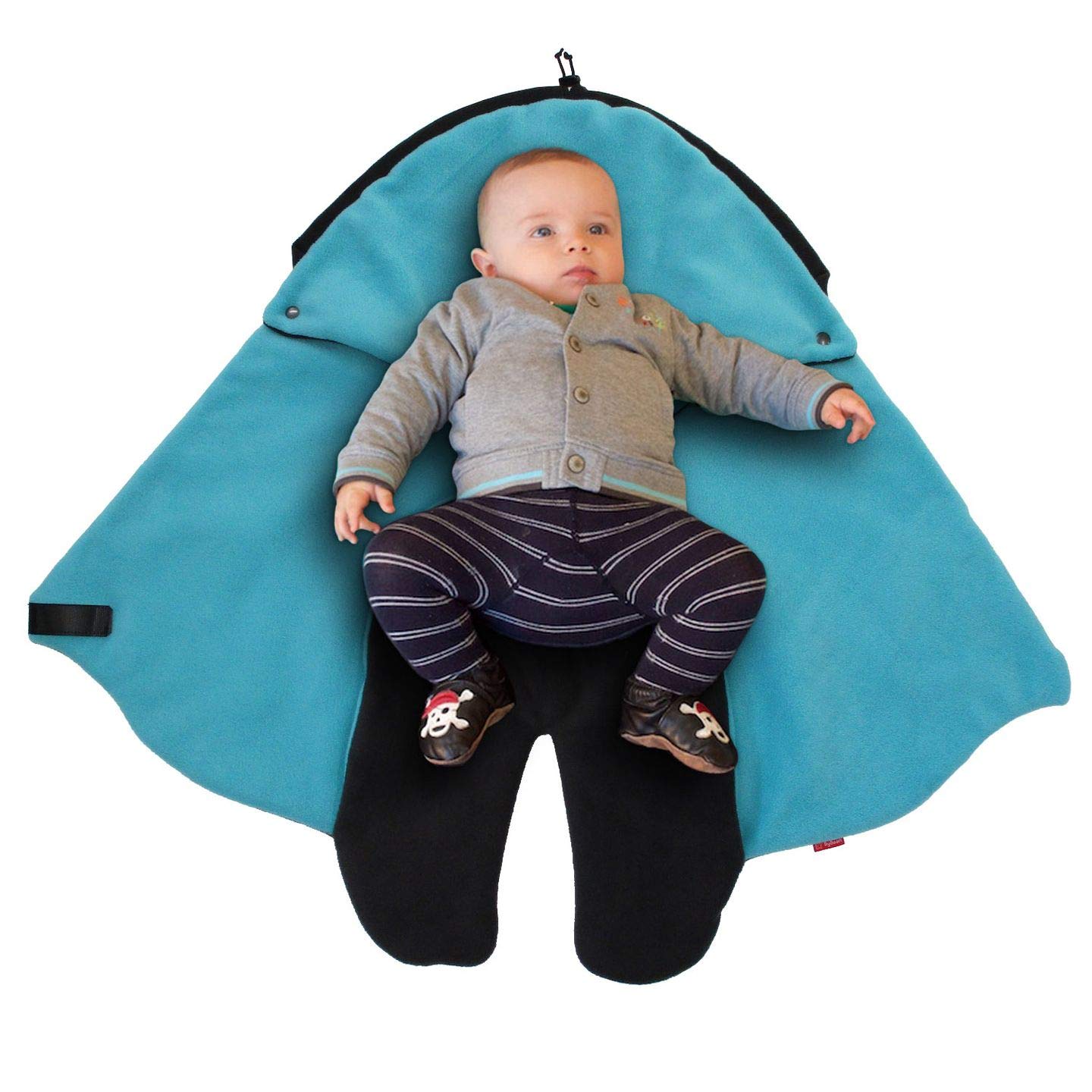 BYBOOM Baby Einschlagdecke für Babyschale, Universal Winter Decke/Kuscheldecke/Fußsack für Kindersitz, Kinderwagen oder Buggy, flauschig, kuschelig-warm, gemütlich und sehr weich
