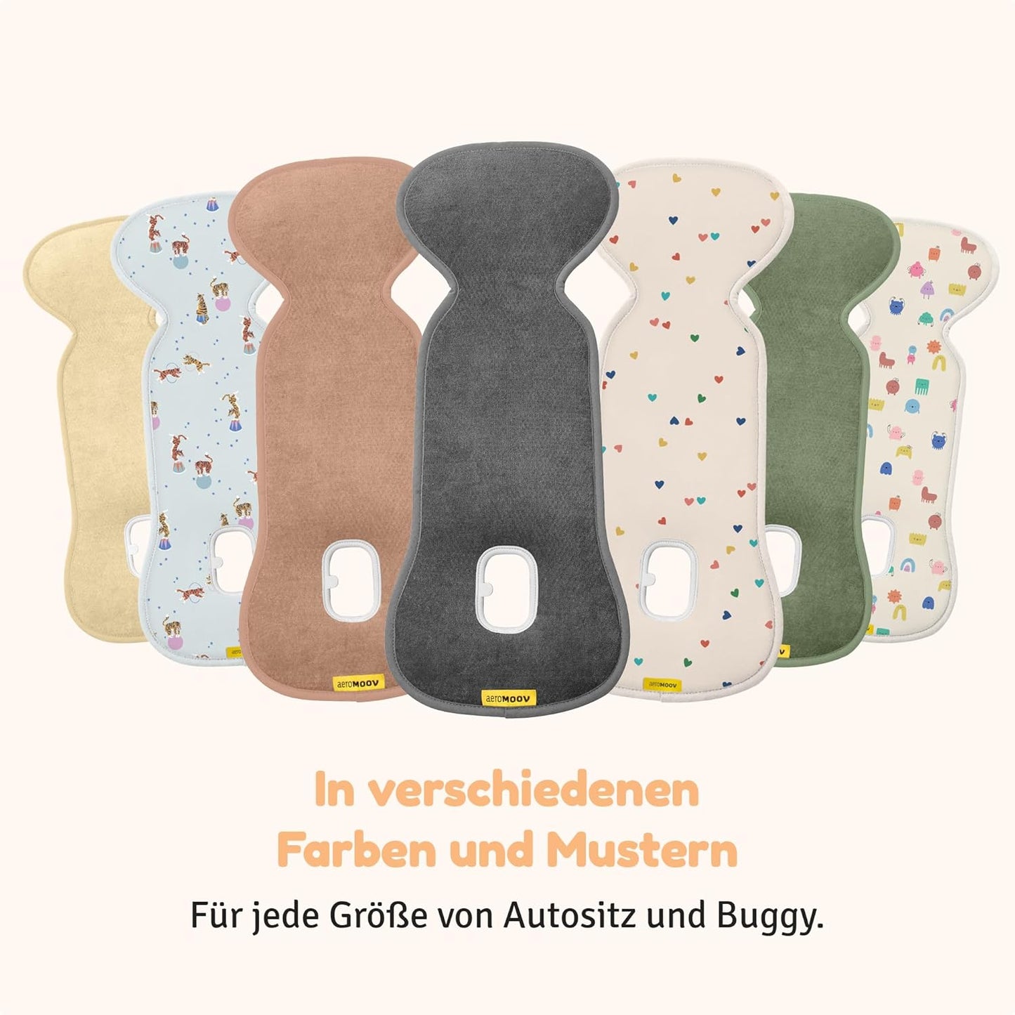 Aeromoov - Baby Sitzauflage Air Layer - Einlage Für Autositz oder Kinderwagen - Gruppe 0 - Antischwitz Sommerbezug - Bio-Baumwolle - Anthracite